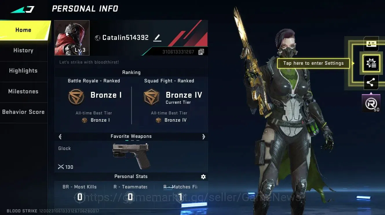 Blood Strike Accounts ASIA|ETERNAL AUG-Empyrean Lv3|Legendary [KALA -Und image 2