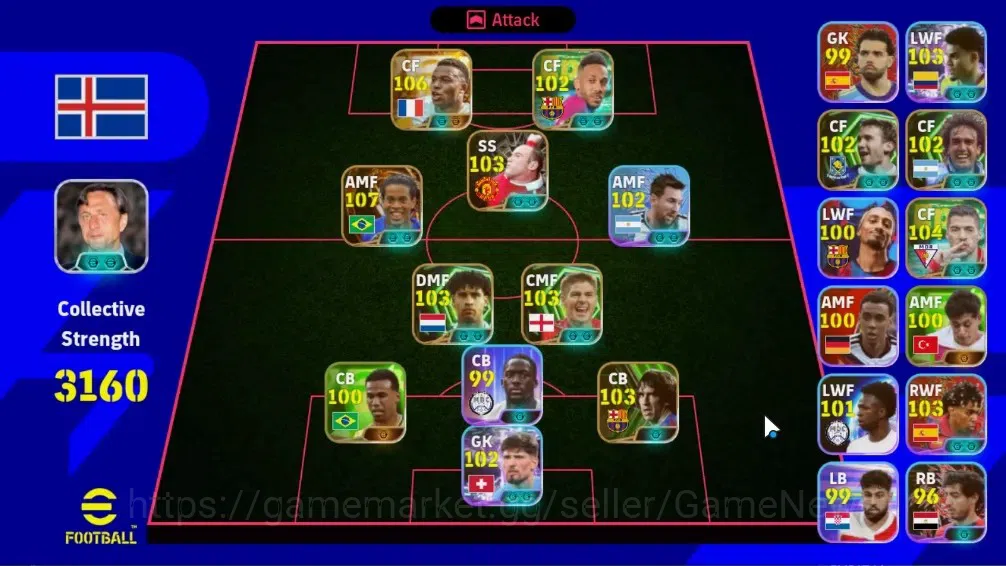 eFootball Accounts Legends & Iconic Players Android|2 Big Time Ronaldinho Gaucho,Kylian Mbappe|8 Epic Wayne Rooney,Steven 1