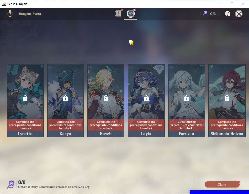 Genshin Impact Accounts Mid Game ASIA|AR 42|3 Limited +19(4*Character)|[Furina,Flins,Sigewinne],Mizuki|MC Male|Take 12