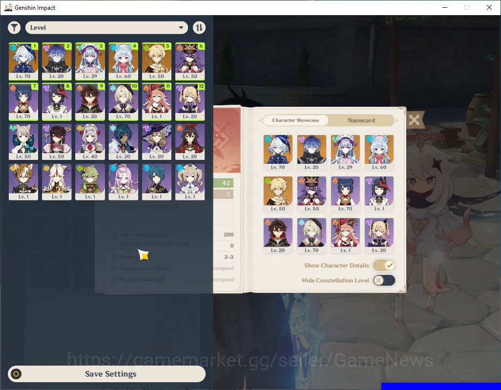 Genshin Impact Accounts Mid Game ASIA|AR 42|3 Limited +19(4*Character)|[Furina,Flins,Sigewinne],Mizuki|MC Male|Take 2