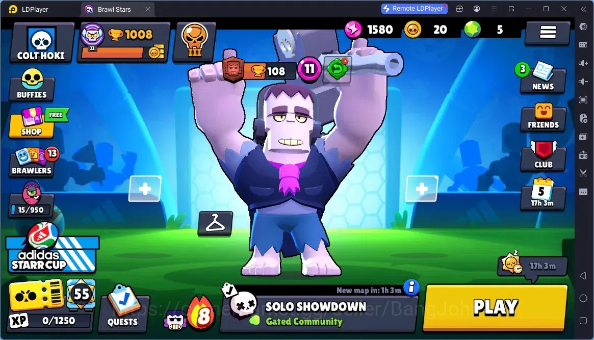 Brawl Stars Accounts Global | 4 Max WithoutHypercharge(Emz,Frank,Edgar,Sam)|1008Thropy|17Brawler|3470 Bling|5 Gems 1