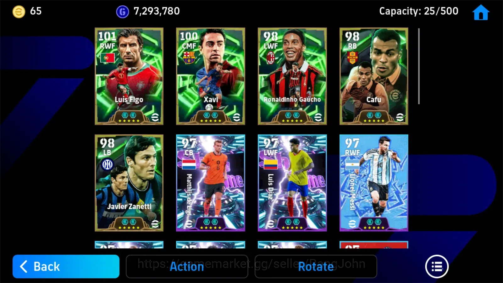 eFootball Accounts Mobile|PW 3207|Luis Figo Epic,Xavi Epic,Ronaldinho image 4