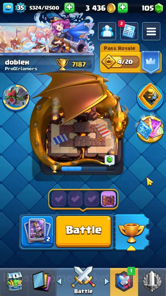 Lv 35|Trophy 7187|KTL 12|Limited Skin|Card 121|1 Hero 7 EVO 8 Champ 21 Legendary 33 Epic 30 Rare 29 Common|Take Email(CR1493) Clash Royale Midgame Lv 35|Trophy 7187|KTL 12|Limited Skin|Card 121|1 H image 1