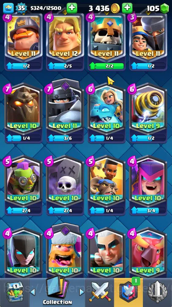 Clash Royale Accounts Midgame Lv 35|Trophy 7187|KTL 12|Limited Skin|Card 121|1 Hero 7 EVO 8 Champ 21 Legendary 33 Epic 30 12