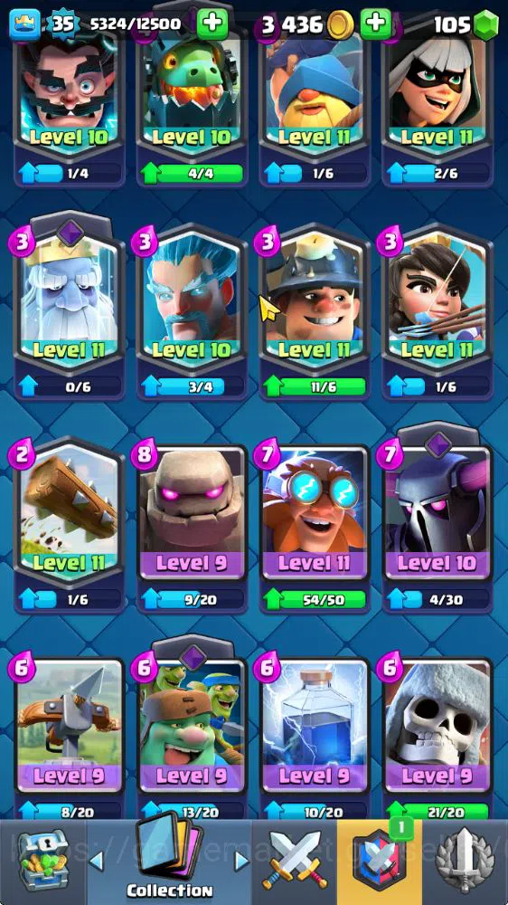 Clash Royale Accounts Midgame Lv 35|Trophy 7187|KTL 12|Limited Skin|Card 121|1 Hero 7 EVO 8 Champ 21 Legendary 33 Epic 30 13
