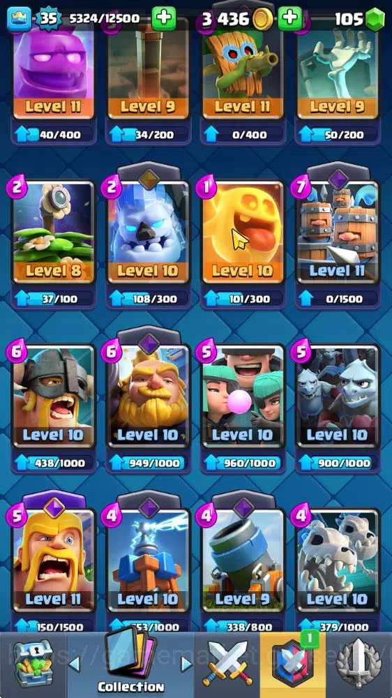 Clash Royale Accounts Midgame Lv 35|Trophy 7187|KTL 12|Limited Skin|Card 121|1 Hero 7 EVO 8 Champ 21 Legendary 33 Epic 30 17