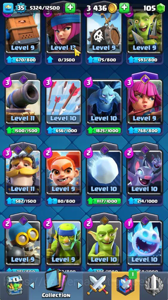 Clash Royale Accounts Midgame Lv 35|Trophy 7187|KTL 12|Limited Skin|Card 121|1 Hero 7 EVO 8 Champ 21 Legendary 33 Epic 30 18