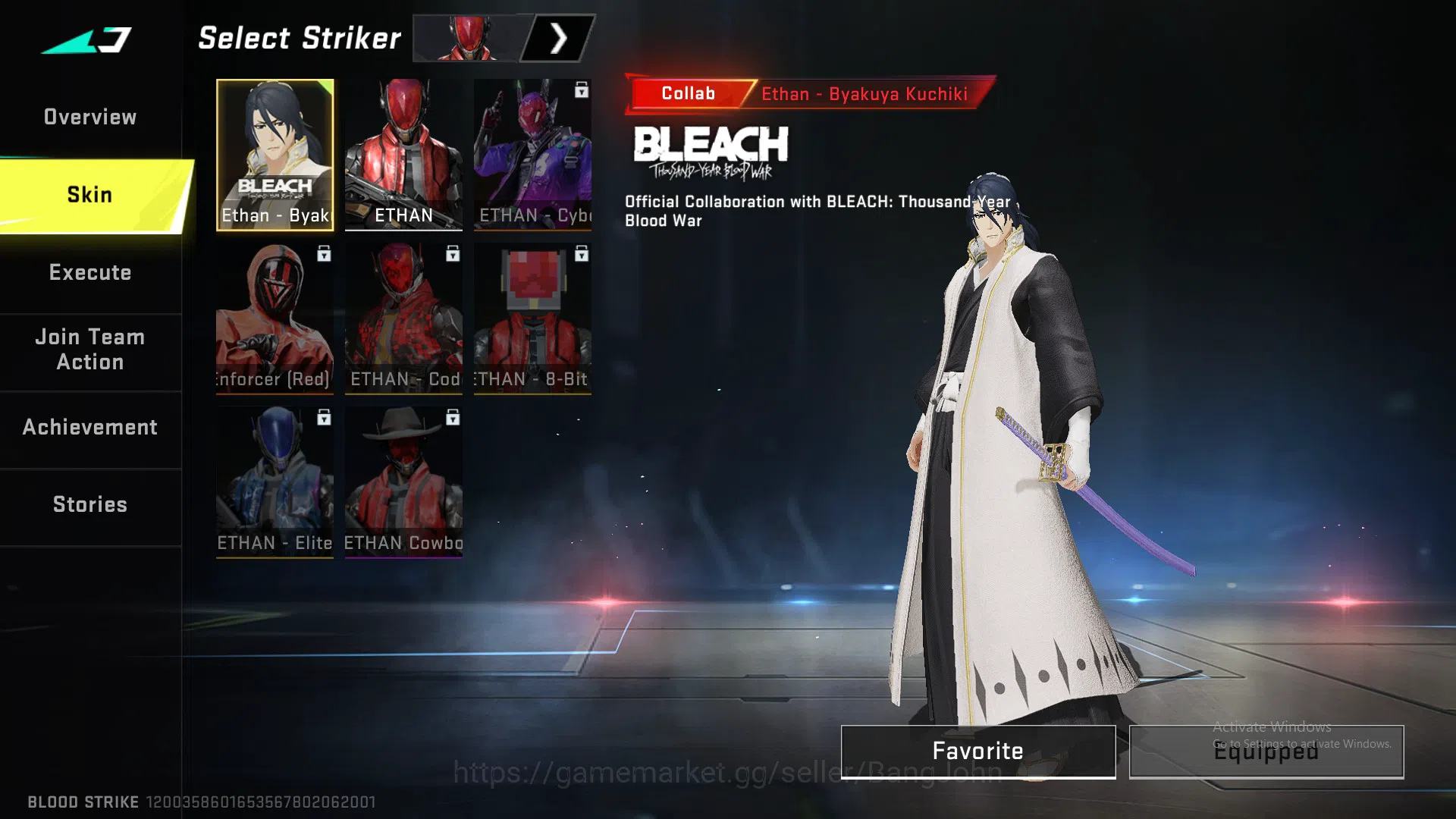 Blood Strike Accounts collab bleach MCX | collab bleach ethan | legendar image 10