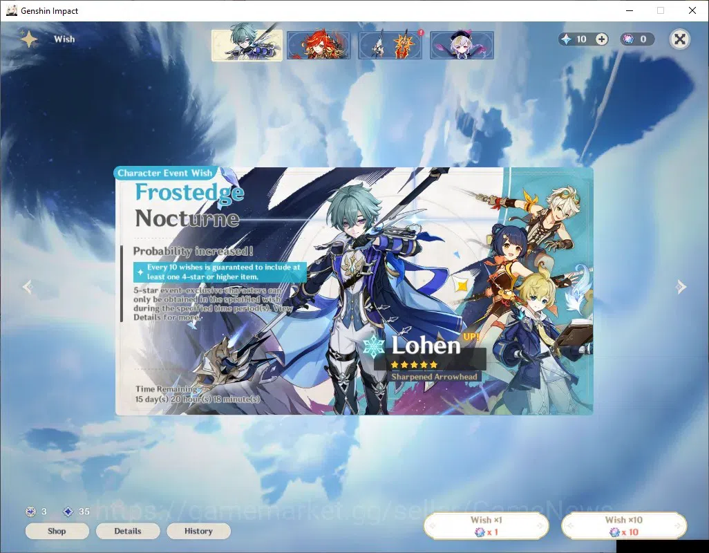 Genshin Impact Accounts ASIA|AR 56|7 Limited + 4 (*5 Weapon)|Skirk+Signatu image 11
