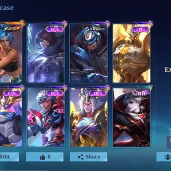 Mobile Legends: Bang Bang Accounts Collector Global|138H 203S|Renowned|KOF Karina|Epic Roger|S.A.B.E.R. Johnson|Epic