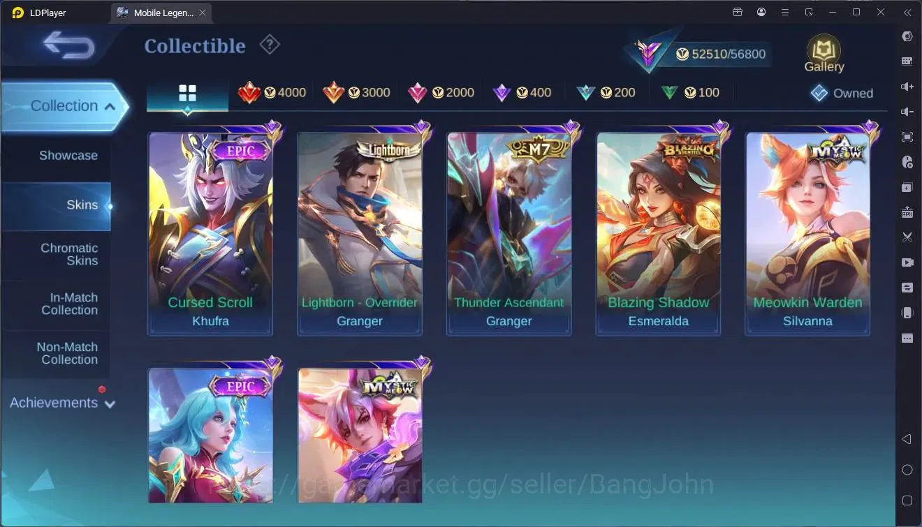 Mobile Legends: Bang Bang Accounts Global|Hero 132|Skin 236|Renowned|Prime Granger|CC image 14