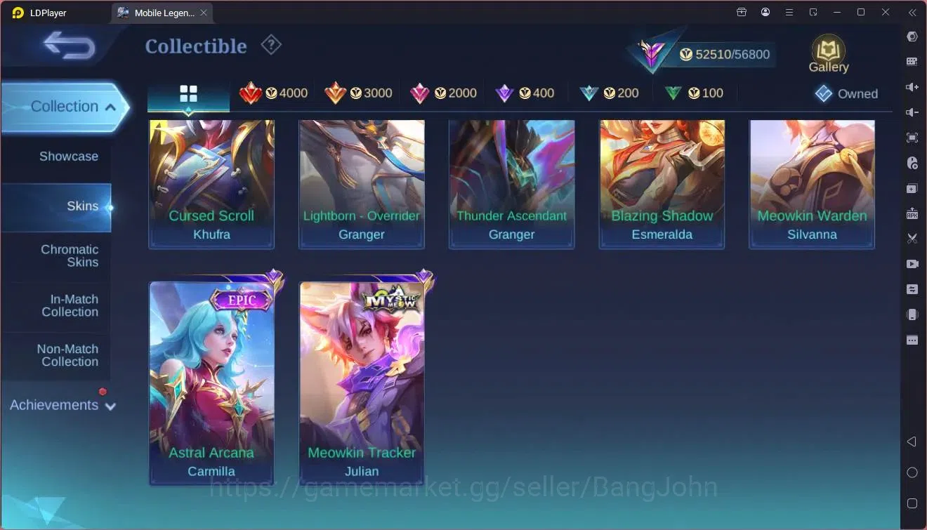 Mobile Legends: Bang Bang Accounts Global|Hero 132|Skin 236|Renowned|Prime Granger|CC image 15