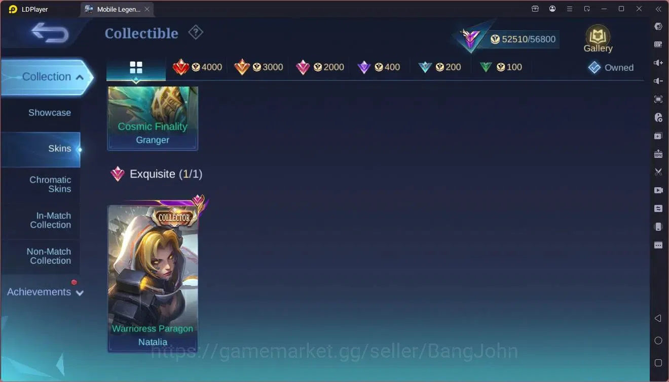 Mobile Legends: Bang Bang Accounts Global|Hero 132|Skin 236|Renowned|Prime Granger|CC image 8