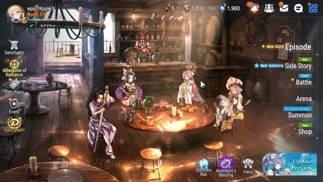 Epic Seven Accounts Starter Global Unverif|New Era|2 ML(NM Luna,Witch ot Mere Tenebria)+Abyss Fumyr,Estelle|Abyss F51|PoH 1
