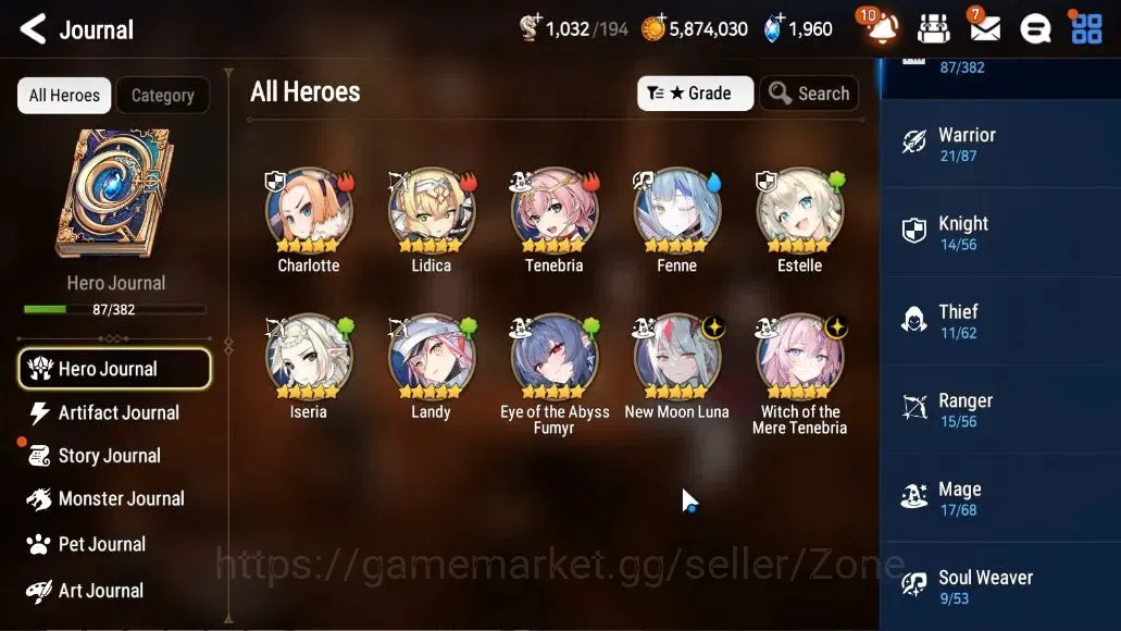 Epic Seven Accounts Starter Global Unverif|New Era|2 ML(NM Luna,Witch ot Mere Tenebria)+Abyss Fumyr,Estelle|Abyss F51|PoH 7