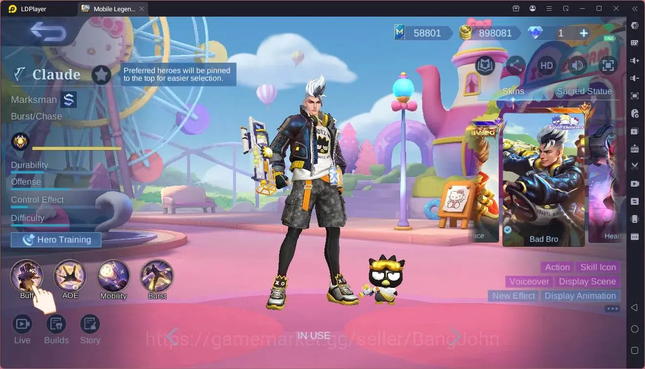 Mobile Legends: Bang Bang Accounts Global|Hero132|Skin 611|World|Skin Legend Alu,John image 3
