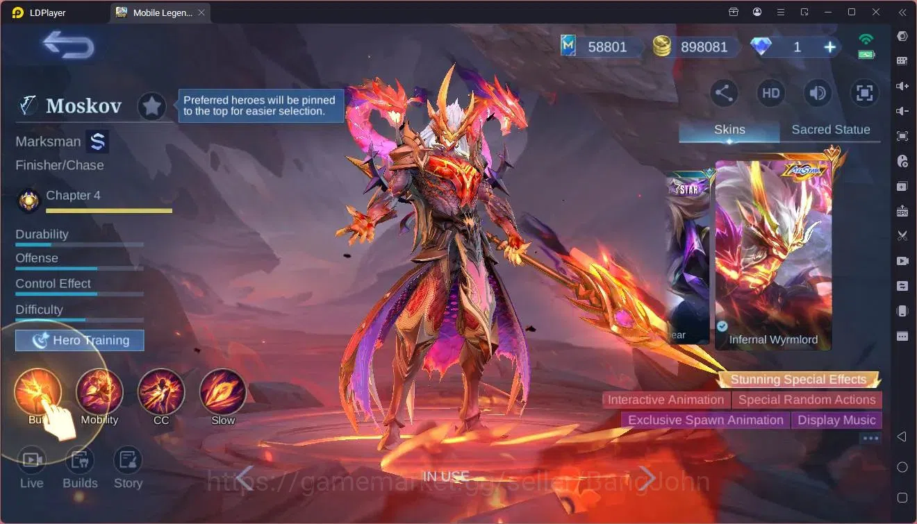 Mobile Legends: Bang Bang Accounts Global|Hero132|Skin 611|World|Skin Legend Alu,John image 5