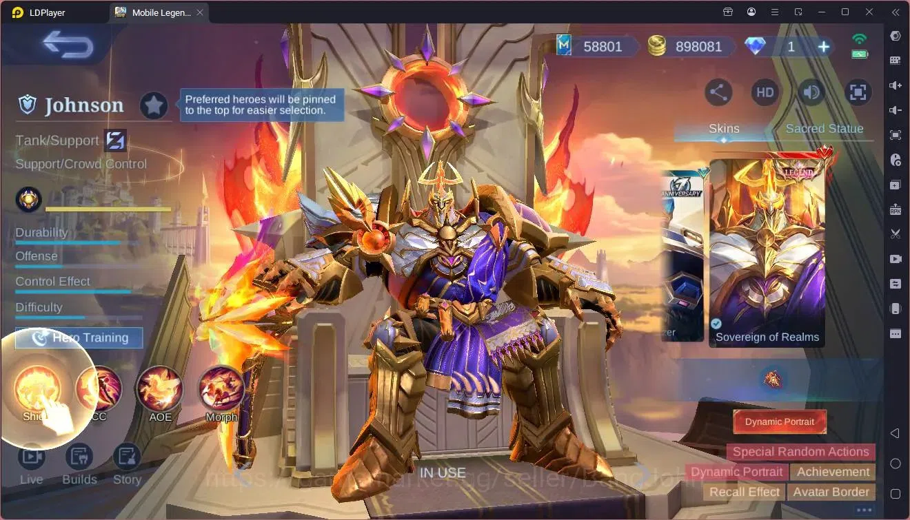 Mobile Legends: Bang Bang Accounts Global|Hero132|Skin 611|World|Skin Legend Alu,John image 6