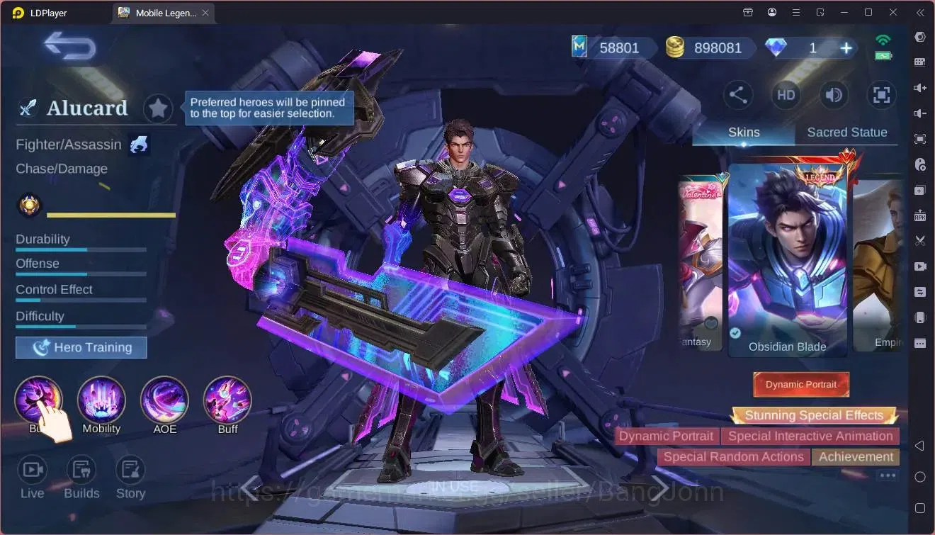 Mobile Legends: Bang Bang Accounts Global|Hero132|Skin 611|World|Skin Legend Alu,John image 8