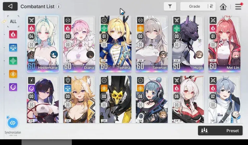 Chaos Zero Nightmare Accounts GLOBAL|Lv 55|7 SSR(HeidemarieM4+Sign,TipheraM1,Mei image 3