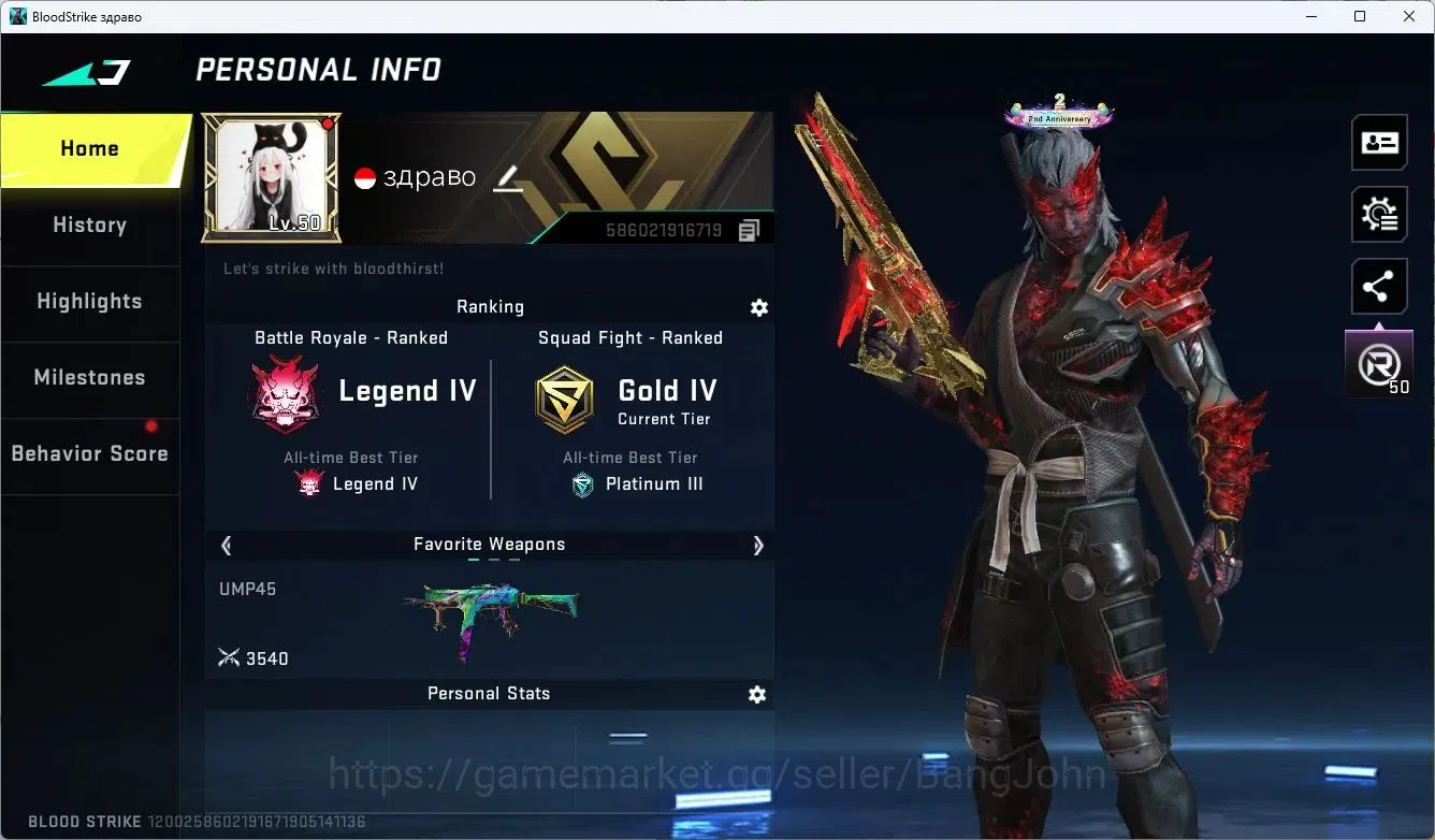 Blood Strike Accounts ASIA | 3 Collab Skins | Eternal MP5-Bloodrift | 12 image 2