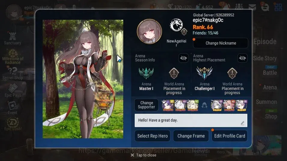 Epic Seven Accounts GLOBAL Unverif|16 ML(RueleLight,Salome,GenRas,Etc) image 2