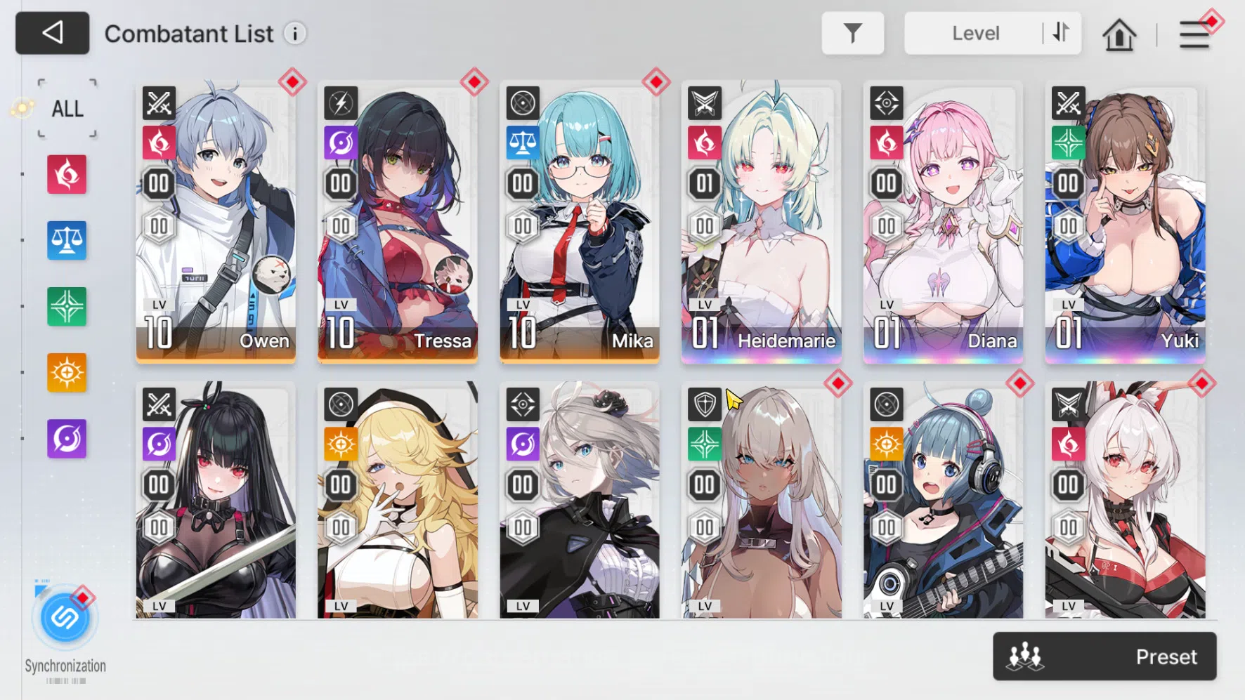 Chaos Zero Nightmare Accounts ASIA | Starter 6 Limit, Heidemarie E1, Diana, Yuki image 2