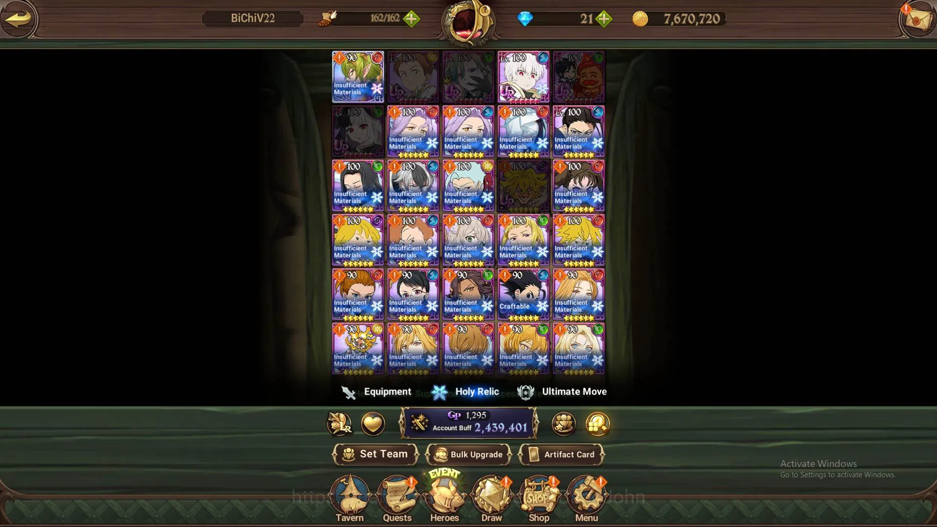 The Seven Deadly Sins: Grand Cross Accounts ASIA|2.4m CC|70 LS|1LR Helbram4/6|Collab Sho kusak image 10