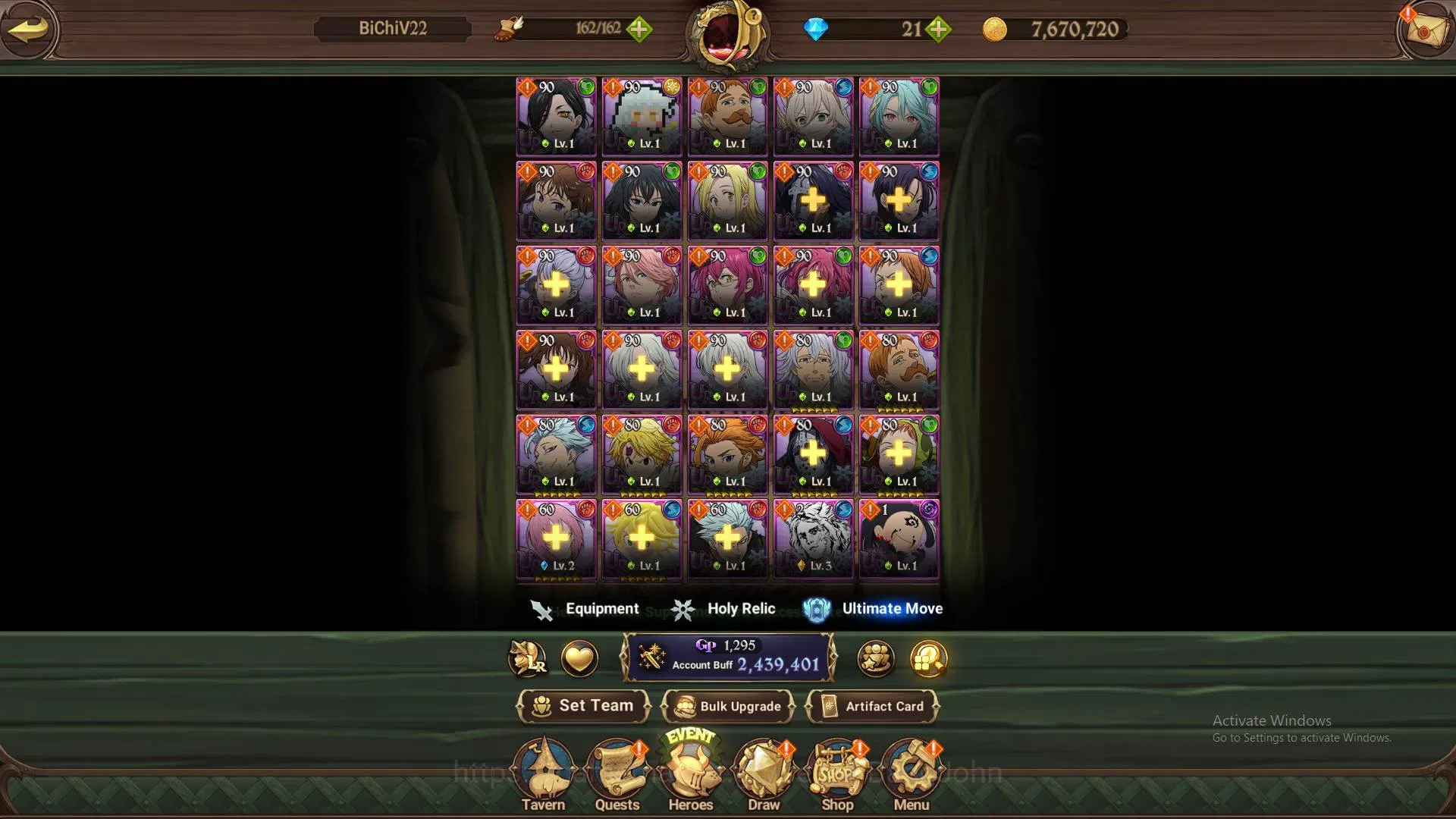 The Seven Deadly Sins: Grand Cross Accounts ASIA|2.4m CC|70 LS|1LR Helbram4/6|Collab Sho kusak image 13