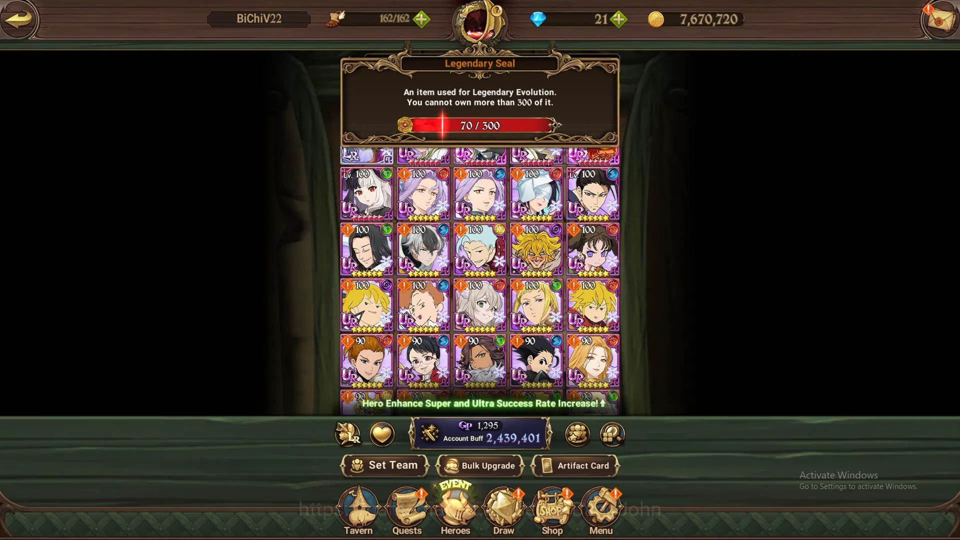 The Seven Deadly Sins: Grand Cross Accounts ASIA|2.4m CC|70 LS|1LR Helbram4/6|Collab Sho kusak image 8