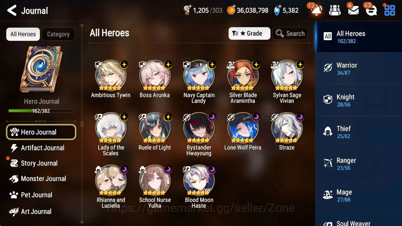 Epic Seven Accounts Global Unverif|13ML (RnL, LotS, RoL, BArunka, SNYu image 1