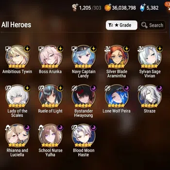 Epic Seven High-End Global Unverif|13ML (RnL, LotS, RoL, BArunka, SNYu image 1