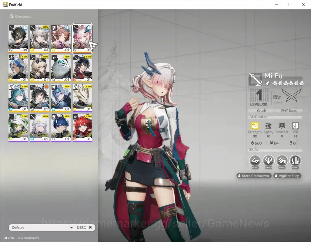 Arknights: Endfield Accounts ASIA | Starter Account | Mi Fu| Lv.1 | 2 SSR [1Lim image 2
