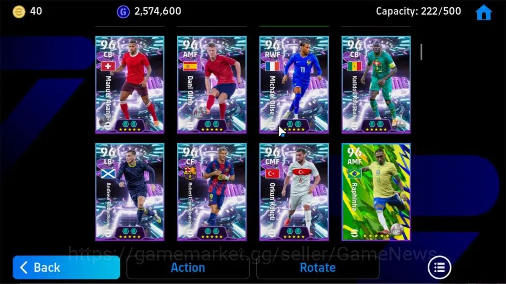 eFootball Accounts Android|Vitinha Balon Dor,Alexander Isak,Franco Ba image 7