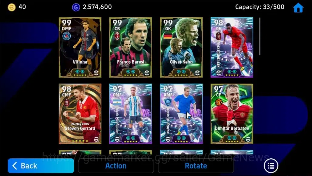 eFootball Accounts Android|Vitinha Balon Dor,Alexander Isak,Franco Ba image 8