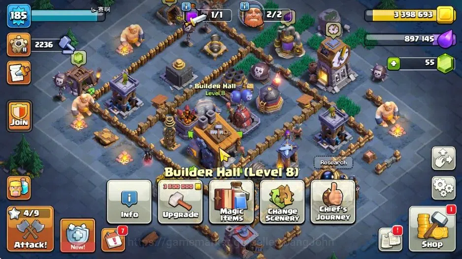 Clash of Clans Accounts Global | TH 16-BH 8|LVL 185|HH 10|BK 70,AQ 77,MP 5 image 3
