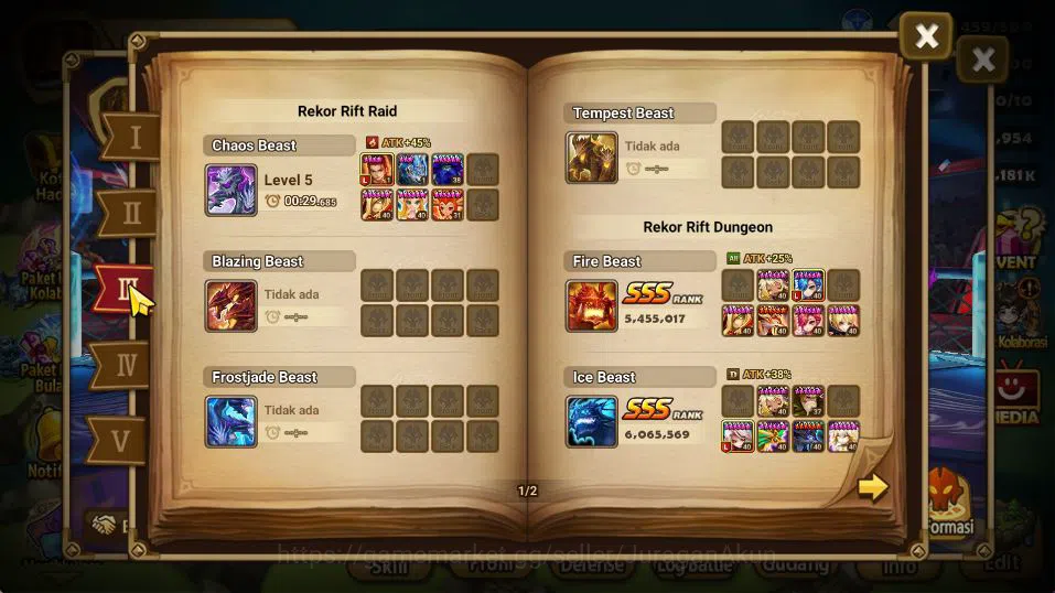 Summoners War: Sky Arena Accounts Mid-Game ASIA Lv 100|2 LD (Xiana,Yeonhong)| 45 NB5 Total(Nora,Bolverk,Oliver,Etc)+100 5