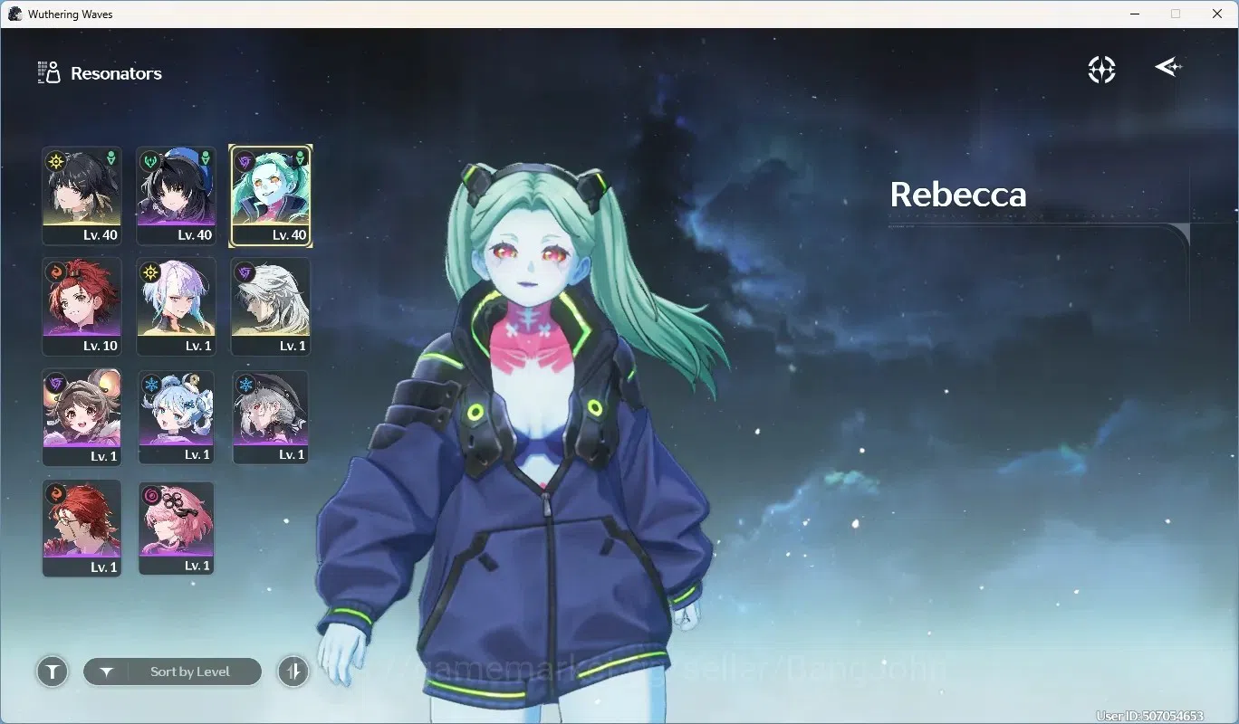 Wuthering Waves Accounts Starter NA|UL 15|Rank 2| 2 Char Limited [Lucy,Rebecca]|1 Char 5* Calcharo | Mc Female | TakeMail 2