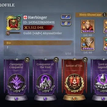Watcher of Realms Accounts End-Game Global |Power 3,51M|5 Lord:Rivenhald,Praetus,Etc|35 Legend:Van