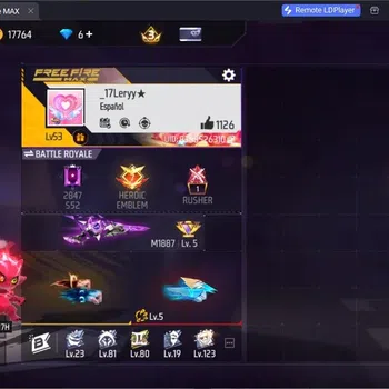 Free Fire Accounts Indonesia | Evo: M1887 Sterling Conqueror Lv.6, Tinju Drachen Lv.5 | M1887-Mamba Gnaw | Feathering
