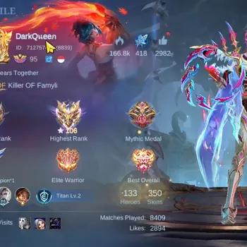 Mobile Legends: Bang Bang Accounts Collector Hero 133|Skin 350|Ex Imo 106|Aamon Collector,3