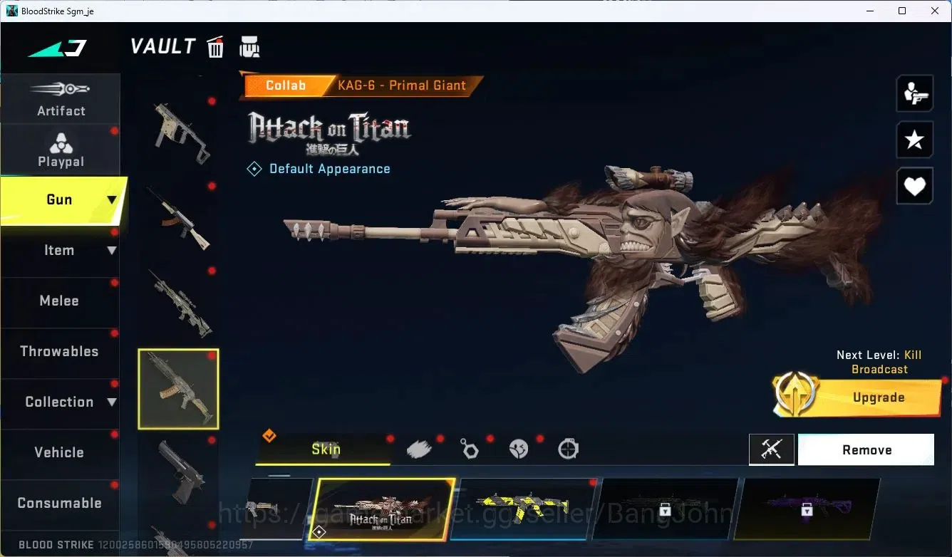 Blood Strike Accounts ASIA |2 Collab[AOT+7DS]|5 Legendary Guns|Skin Eter image 6