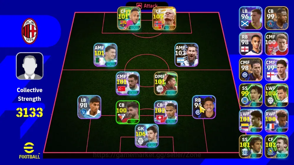 eFootball Accounts Legends & Iconic Players Mobile|PW 3133|Bigtime Haaland, Epic Rijkaard, Aubameyang,Shevchenko,Showtime 1