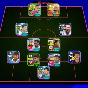 eFootball Accounts Legends & Iconic Players Mobile|PW 3133|Bigtime Haaland, Epic Rijkaard, Aubameyang,Shevchenko,Showtime