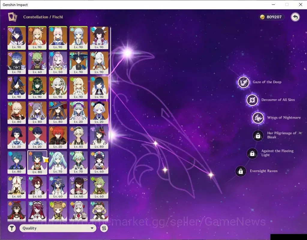 Genshin Impact Accounts Asia|AR 59||Prime Flins|13 Limited+5(*5Weapon)|Col image 4