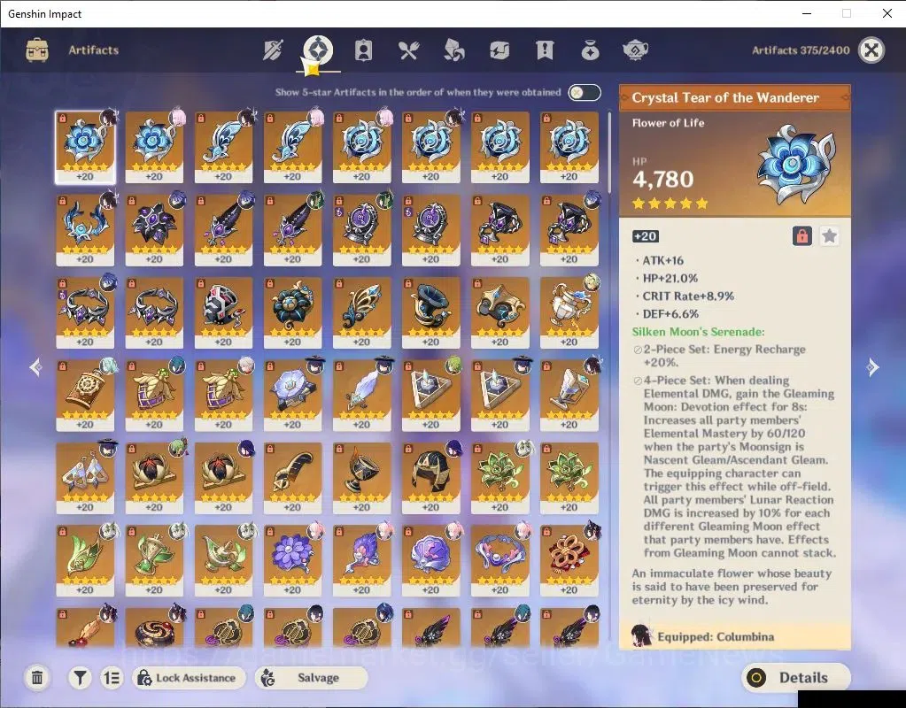 Genshin Impact Accounts Asia|AR 59||Prime Flins|13 Limited+5(*5Weapon)|Col image 8