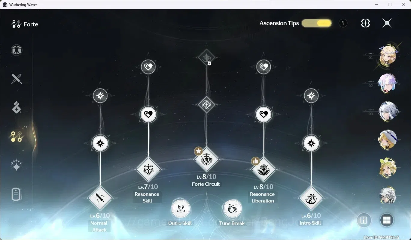 Wuthering Waves Accounts SEA|UL 55|Rank 6|5 Char Limited [Galbrena]+Sign,Ca image 3