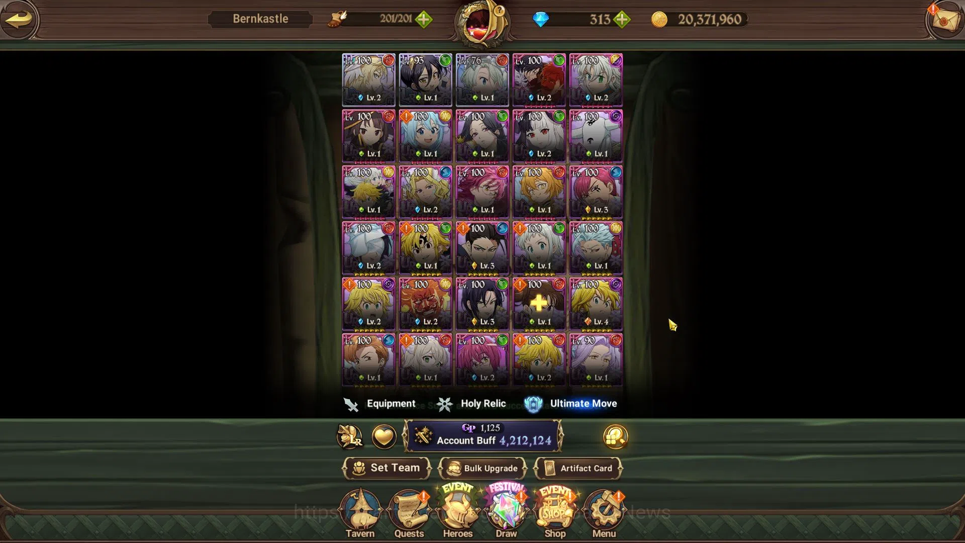 The Seven Deadly Sins: Grand Cross Accounts GLB|4,2M CC|3 LR+11 UR+Collab Konosuba+313 Gems|Br image 2