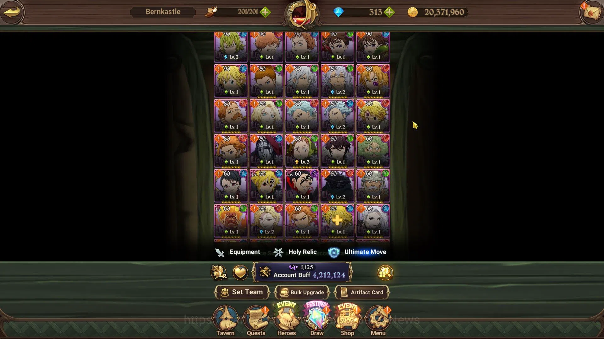 The Seven Deadly Sins: Grand Cross Accounts GLB|4,2M CC|3 LR+11 UR+Collab Konosuba+313 Gems|Br image 5