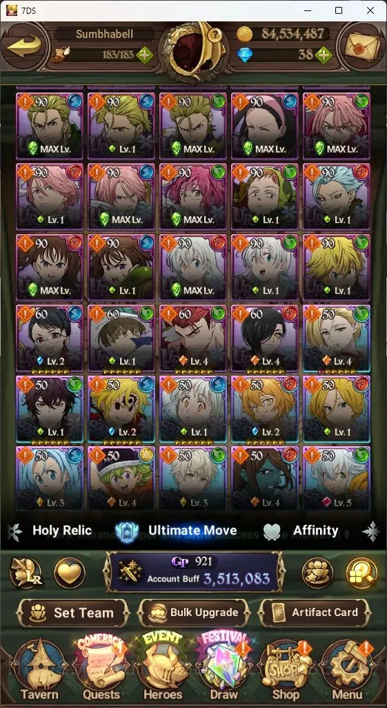 The Seven Deadly Sins: Grand Cross Accounts ASIA|3,5M CC|10 LS,38 Dm|6 LR+7 UR|Estarossa,Desir image 7